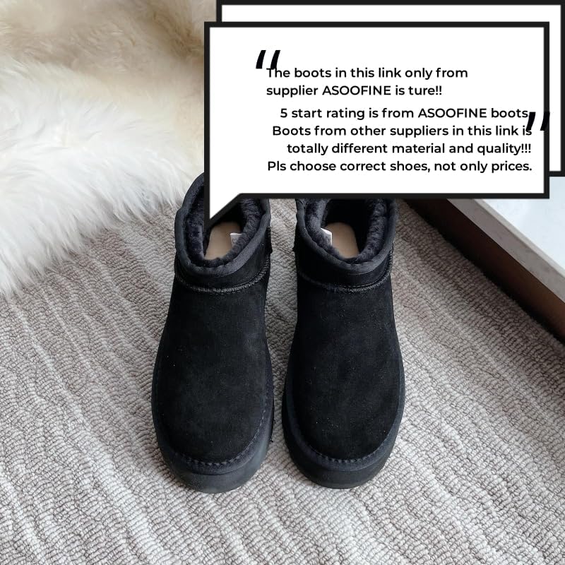 靴 Platform Short Boots Women's Platform Mini Boot Suede Short Ankle Boot Classic